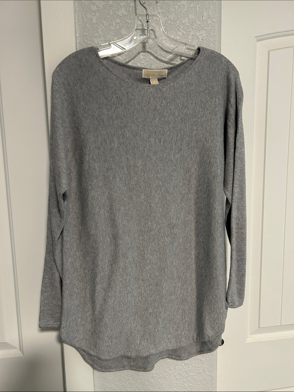 Michael Kors Gray Long Sleeve Knit Sweater M